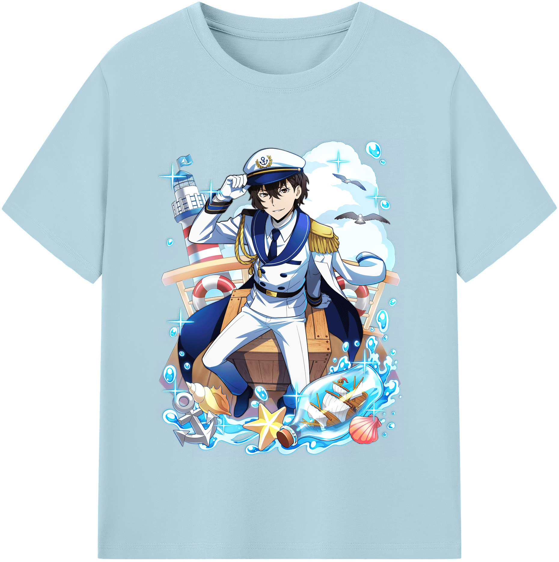 （画像用） 文豪ストレイドッグス Bungo Stray Dogs 綿100％半袖Tシャツ（フロントプリント）